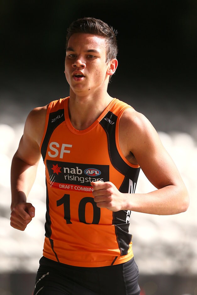 AFL 2015 Media - NAB AFL Draft Combine Day 3 MELBOURNE, AUSTRALIA - OCTOBER 11: Daniel Rioli runs during day 3 of the 2015 NAB AFL Draft Combine at Etihad Stadium, Melbourne on October 11, 2015. (Photo: Rob Prezioso/AFL Media)